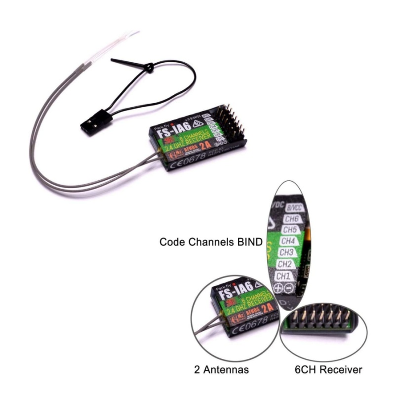 Flysky FS-IA6 Receiver 6CH Dua - Drone Racing Antenna 评论和价格