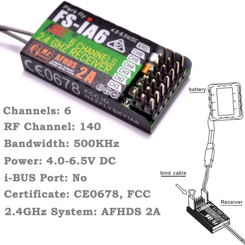Flysky FS-IA6 Receiver 6CH Dua - Drone Racing Antenna 评论和价格