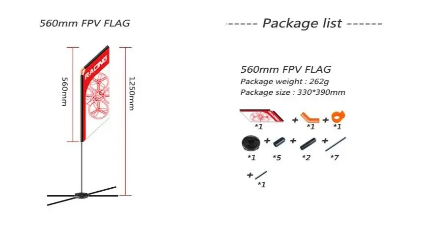LDARC  500mm/765mm racing gate - Drone Racing Flag 评论和价格