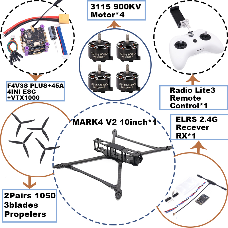 MARK4 V2 10inch F4V3S/F4V3S PL - Drone Racing Esc 评论和价格