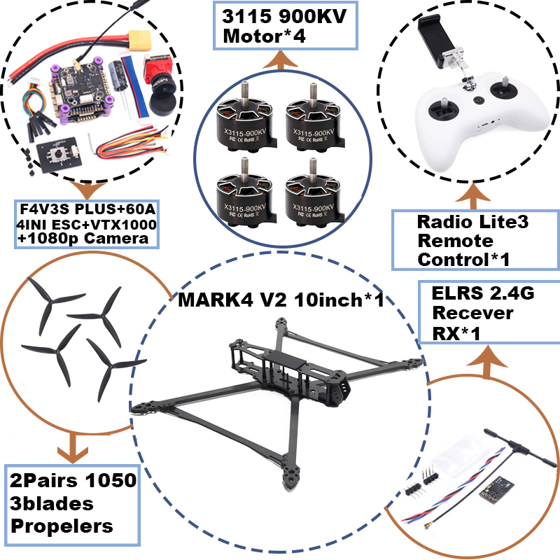 MARK4 V2 10inch F4V3S/F4V3S PL - Drone Racing Esc 评论和价格