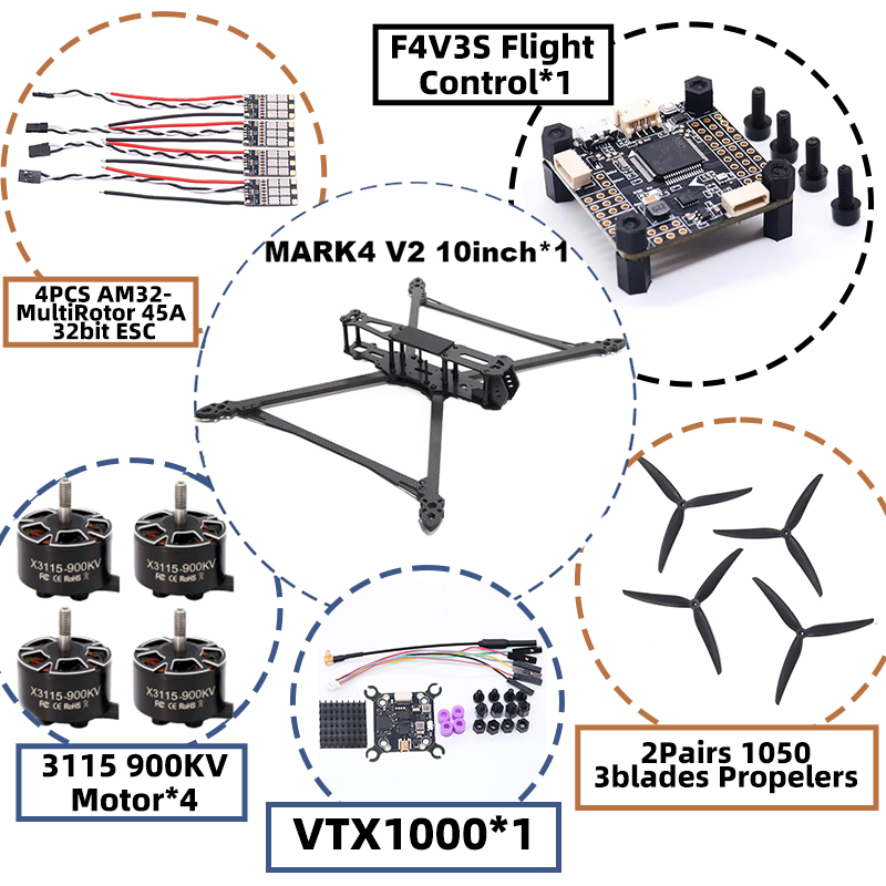 MARK4 V2 10inch F4V3S/F4V3S PL - Drone Racing Esc 评论和价格