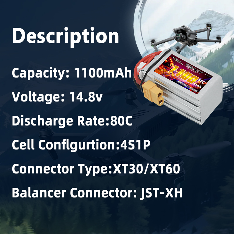 TERANTY 4S 1100mAh 80C/160C Li - Drone Racing Battery 评论和价格
