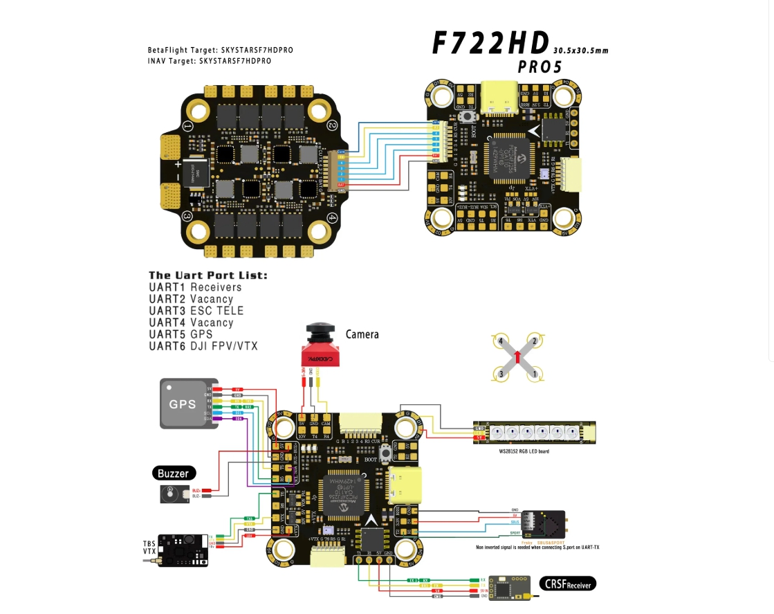 Skystars F7HD Pro5 Flight Cont - Drone Racing Esc 评论和价格