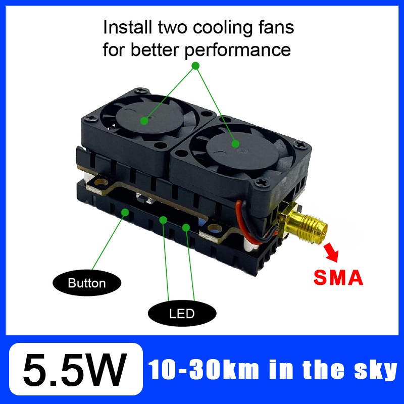 Long Range 5.8GHz 5.5W Video T - Drone Racing Transmitter 评论和价格